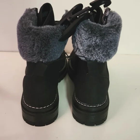 Time and Tru Memory Foam Heay Duty Womens Black Fashion/Winter Boots, Work Boots - Picture 3 of 8